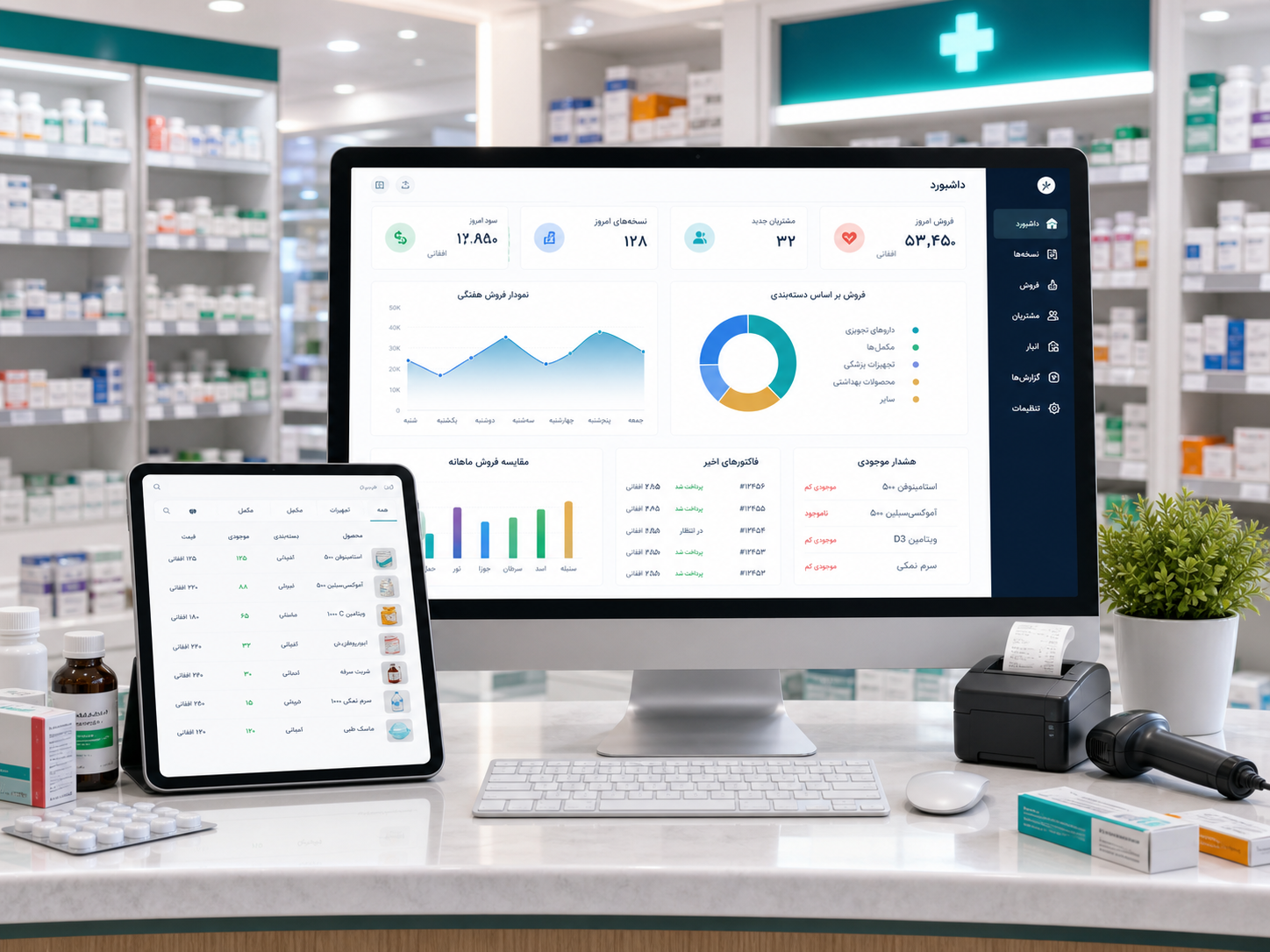 پوستر سیستم مدیریت فارمسی